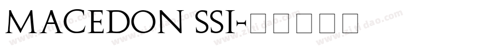 Macedon SSi字体转换